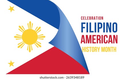 Filipino American History Month, filipino flag, flipino color patterns, realistic vector illustration Celebration	