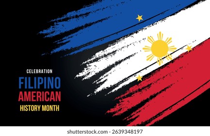 Filipino American History Month, filipino flag, flipino color patterns, realistic vector illustration Celebration	