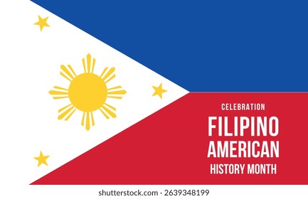 Filipino American History Month, filipino flag, flipino color patterns, realistic vector illustration Celebration	