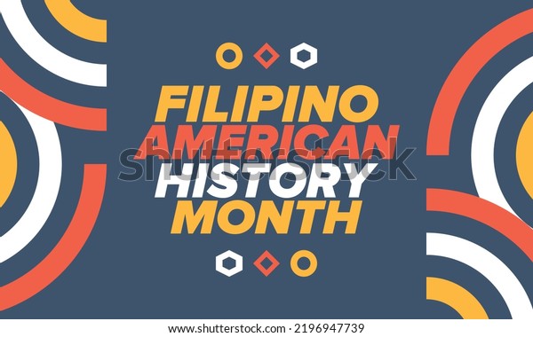 Filipino American History Month Happy Holiday Stock Vector (Royalty ...