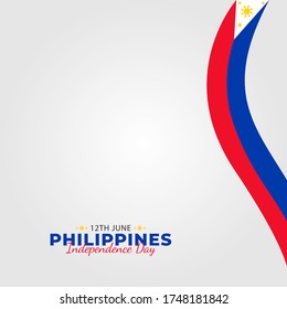 Filipino Araw ng Kalayaan (Translate: Philippine Independence Day) is the Philippine National Day and Republic Day, which is celebrated on 12 June each year. vector illustration