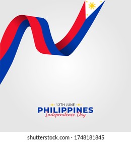 Filipino Araw ng Kalayaan (Translate: Philippine Independence Day) is the Philippine National Day and Republic Day, which is celebrated on 12 June each year. vector illustration