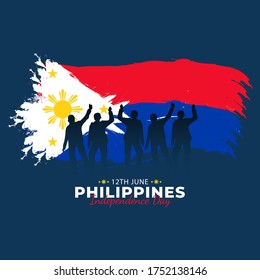 Filipino Araw ng Kalayaan (Translate: Philippine Independence Day). Happy national holiday. Celebrated annually on June 12 in Philippine. Patriotic poster design. Vector illustration svg