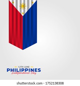 Filipino Araw ng Kalayaan (Translate: Philippine Independence Day). Happy national holiday. Celebrated annually on June 12 in Philippine. Patriotic poster design. Vector illustration