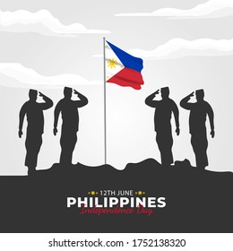 Filipino Araw ng Kalayaan (Translate: Philippine Independence Day). Happy national holiday. Celebrated annually on June 12 in Philippine. Patriotic poster design. Vector illustration svg