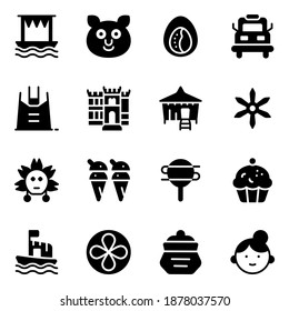 Filipino Cultural Elements, Solid Icon Pack 