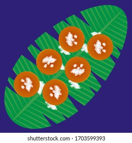 filipino delicacy kutsinta vector simple