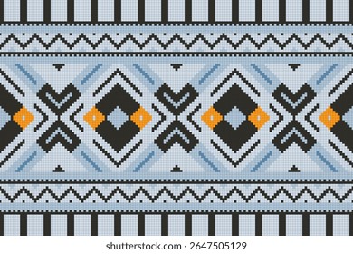 Filipino folk art Yakan waving cloth inspired vector seamless pattern on pink, geometric textile or fabric print design from Philippines. Retro abstract ornament, vibrant emboidery decorative  art