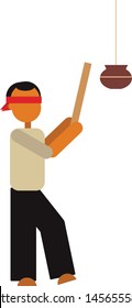 Filipino man playing Philippine game vector illustration	