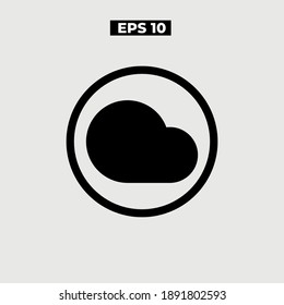 Fill Black Cloud in Circle Vector