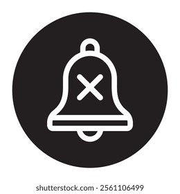 A fill black 'Do Not Disturb' icon, perfect for mobile device settings, notification management, and user interface designs. Sleek and modern vector format for digital projects.