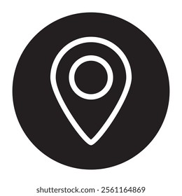 A fill black maps or GPS icon, ideal for location-based services, navigation apps, and mapping projects. Clean and modern vector design for digital and mobile interfaces.