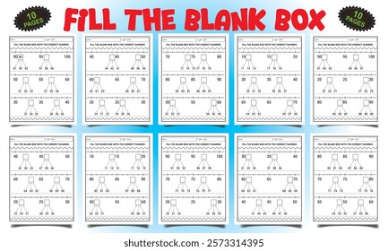 Fill in the blank box worksheet for children