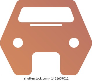 Fill Car Icon with gradient 