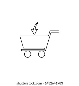 fill a cart icon. Element of web for mobile concept and web apps icon. Outline, thin line icon for website design and development, app development