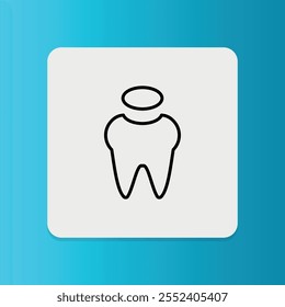 Fill Cavity icon. Editable stroke. Vector illustration