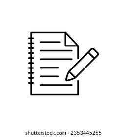 Fill in form line icon, Edit symbol, logo illustration. flat design on white background..eps