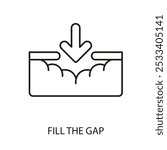 Fill the gap line icon vector with editable stroke.