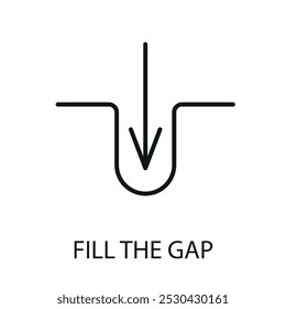Fill the gap line icon vector with editable stroke.