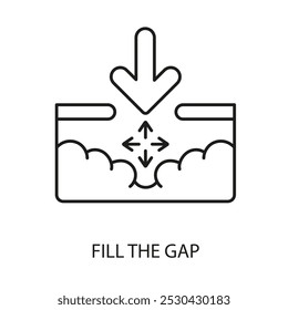 Fill the gap line icon vector with editable stroke.