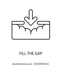 Fill the gap line icon vector with editable stroke.