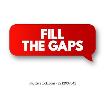 Fill the Gaps text message bubble, concept background