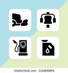 fill icon. 4 fill set with station, diesel, fuel and gas vector icons for web and mobile app