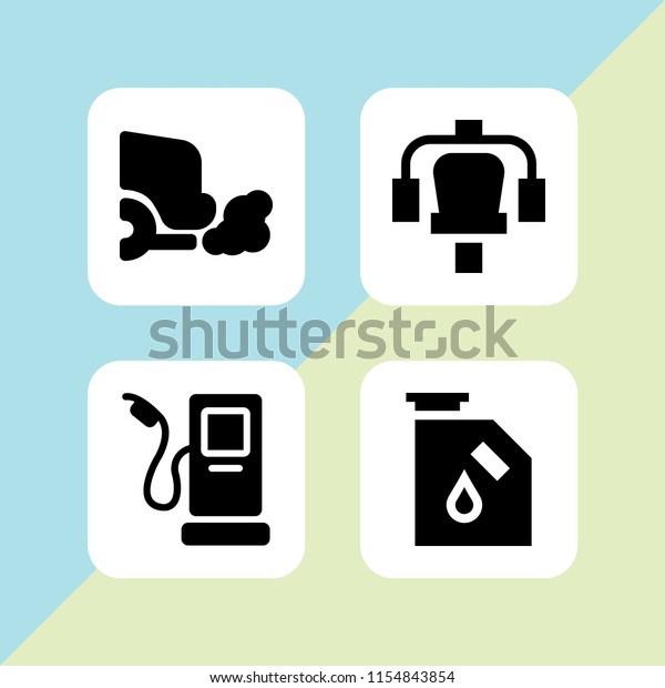fill icon. 4 fill set with\
station, diesel, fuel and gas vector icons for web and mobile\
app