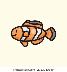 Fill Icon of an Clownfishh