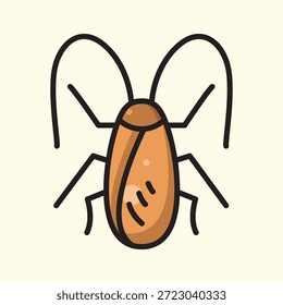 Fill Icon of an cockroach