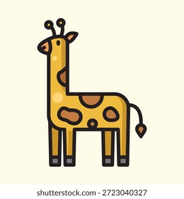 Ícone de preenchimento de uma girafa