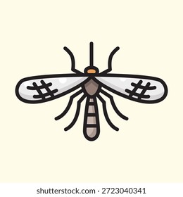 Icono de relleno de un mosquito