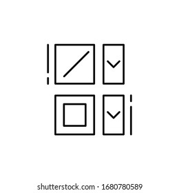 Fill icon. Simple line, outline vector elements of design tools for ui and ux, website or mobile application