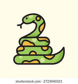 Icono de relleno de una serpiente