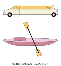Fill Lined Modern City Transportation Vehicle