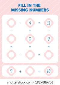 Fill in the missing numbers. Printable maths worksheet practice page. Count and write.