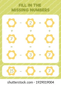 Fill in the missing numbers. Printable maths worksheet practice page. Count and write.