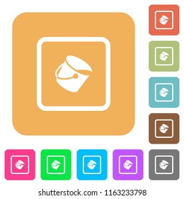 Fill object flat icons on rounded square vivid color backgrounds.