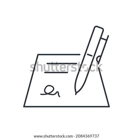 Fill out the appeal form. Vector linear illustration isolated on white background.