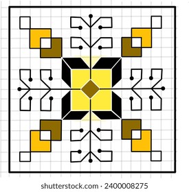 Fill Pattern Variations, Blackwork Embroidery, colorful 