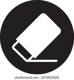 Fill Rubber Eraser black icon. Art supplies icon. Drawing tool icon isolated on transparent background. Can be use for presentation templates, promotional materials, web and mobile phone apps.