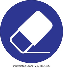 Fill Rubber Eraser blue icon. Art supplies icon. Drawing tool icon isolated on transparent background. Can be use for presentation templates, promotional materials, web and mobile phone apps.