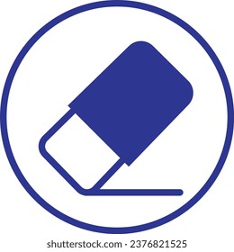 Fill Rubber Eraser blue icon. Art supplies icon. Drawing tool icon isolated on transparent background. Can be use for presentation templates, promotional materials, web and mobile phone apps.