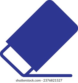 Fill Rubber Eraser blue icon. Art supplies icon. Drawing tool icon isolated on transparent background. Can be use for presentation templates, promotional materials, web and mobile phone apps.