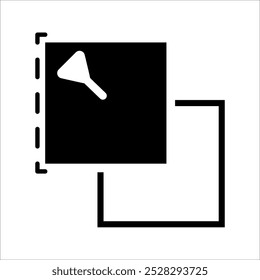 Fill stroke change canvas (vector illustration)