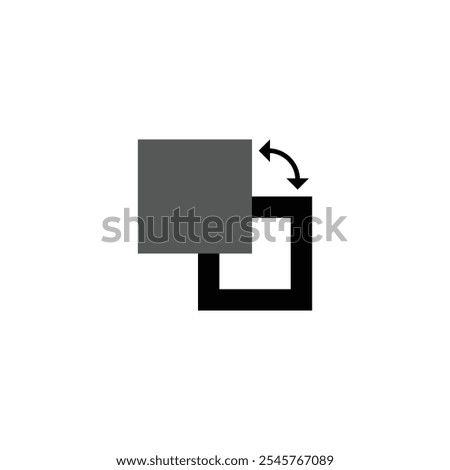 fill or stroke color palette vector icon 