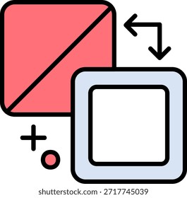 Rellenar y trazar el Nuevo Vector de diseño de iconos creativos