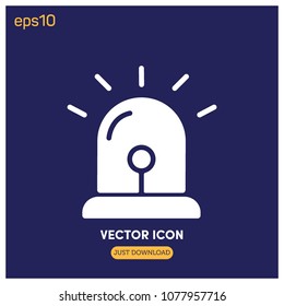 Filled Alarm Vector Icon Illustration For Web And Mobile App.Ui/Ux.Blue Backround.