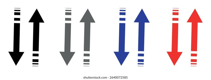 filled arrows icon set. contain flat loop arrows, shuffle, move, return, left arrow, right arrow, backward arrow, turn left, double curve three curved arrows icons in editable format.