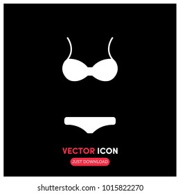 Filled Bikini Vector Icon Illustration